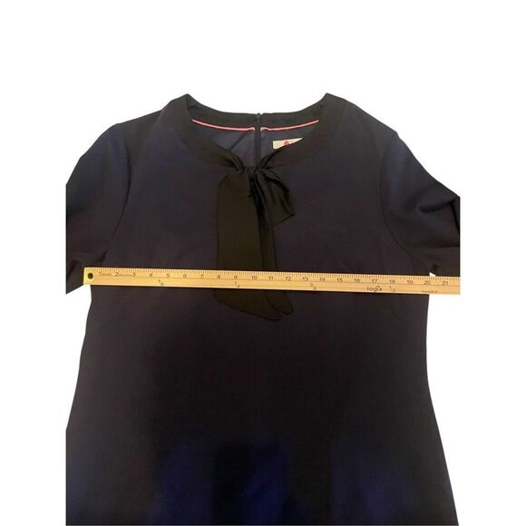 Boden Josie Ponte Bow tie Neck Sheath Dress Navy Blue Size US 16R Career - Picture 5 of 12